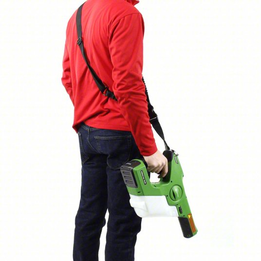 Victory Professional Cordless Electrostatic Handheld Sprayer Package on a person