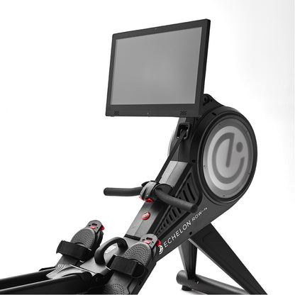 Echelon Row-7s close up of front half of the commercial grade rower