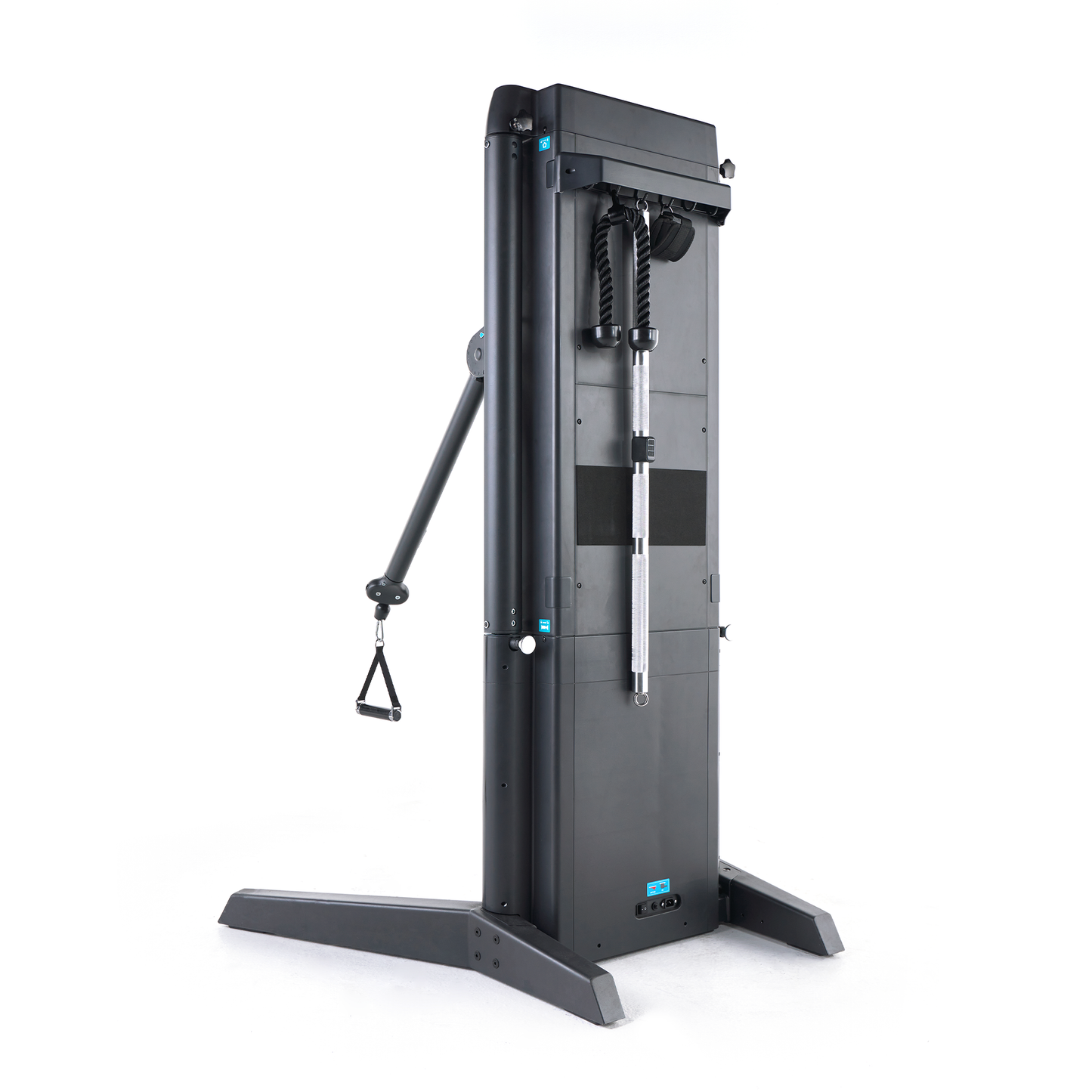 back side of Echelon Strength Pro cable resistance machine with attachments