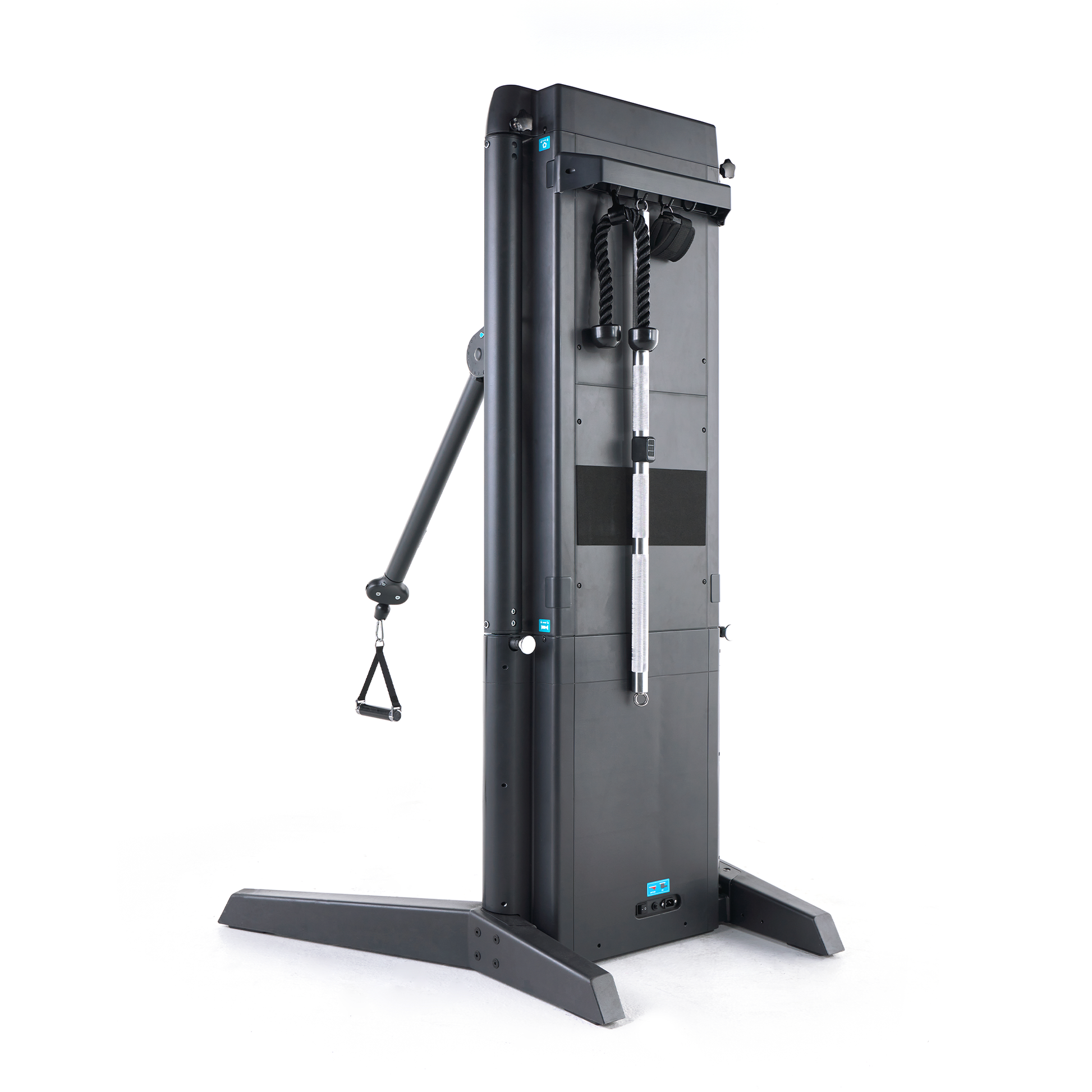 back side of Echelon Strength Pro cable resistance machine with attachments