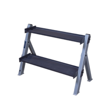 Body Solid Kettlebell Rack empty with 2 tiers