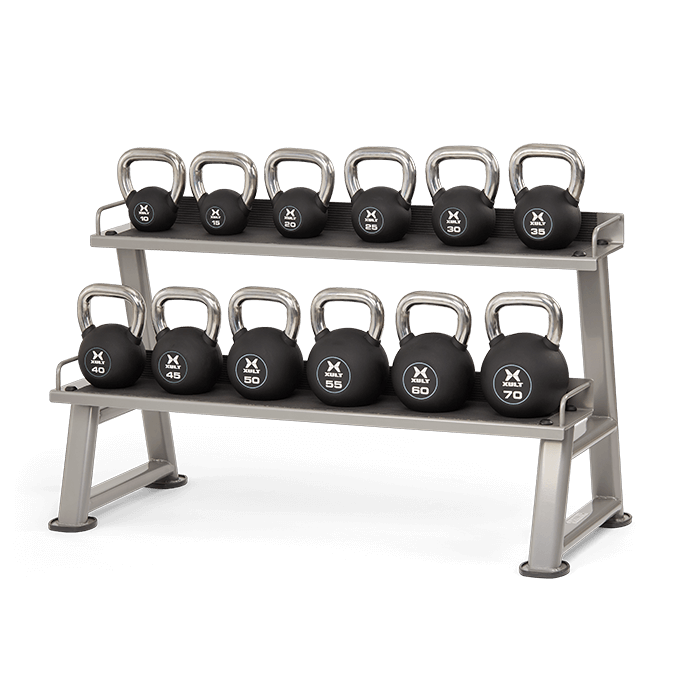 Matrix XULT Kettlebell Rack 2 tiers - with kettlebells