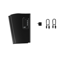 Normatec Go muscle recovery sleeve with chargers